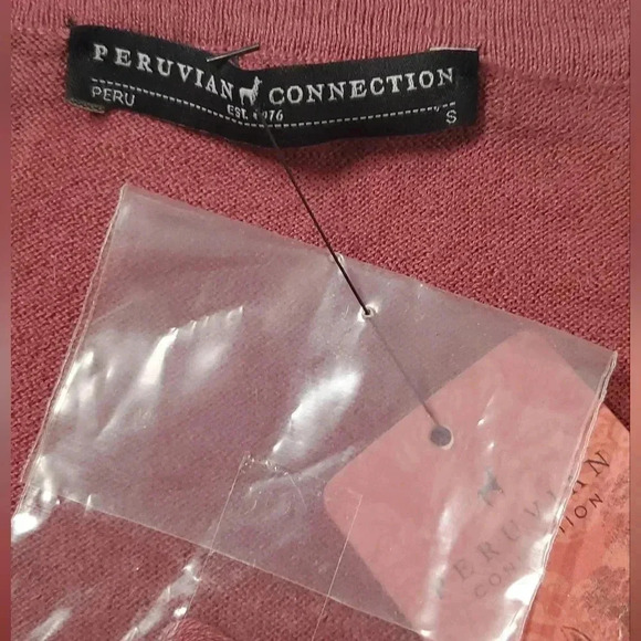 Peruvian connection  Alcapa Fine wool Blend szSmall BoatNeck Pullover…nwt - Picture 6 of 9